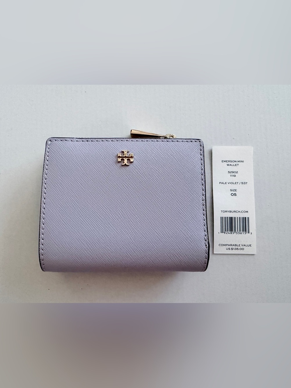 Tory Burch Emerson Mini Saffiano leather compact wallet